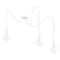 Lámpara colgante MIROS 3xE27/60W/230V araña blanco