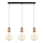 Lámpara colgante MIROS 3xE27/60W/230V negro/cobre
