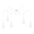 Lámpara colgante MIROS 5xE27/60W/230V araña blanco