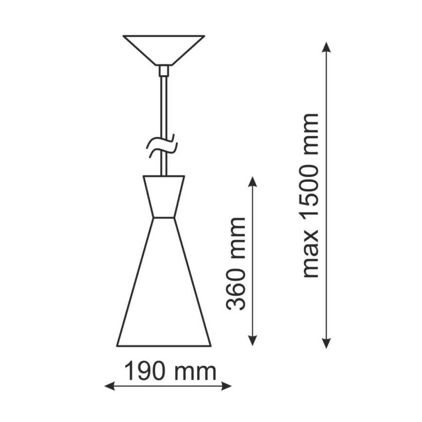 Lámpara colgante MODERN 1C 1xE27/20W/230V