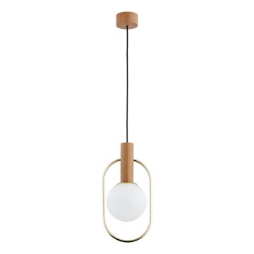 Lámpara colgante MODI 1xE14/10W/230V dorado/beige