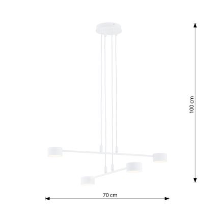Lámpara colgante MODUS 4xGX53/10W/230V blanco