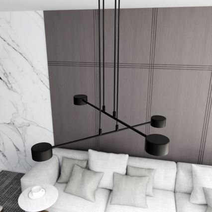 Lámpara colgante MODUS 4xGX53/12W/230V negro