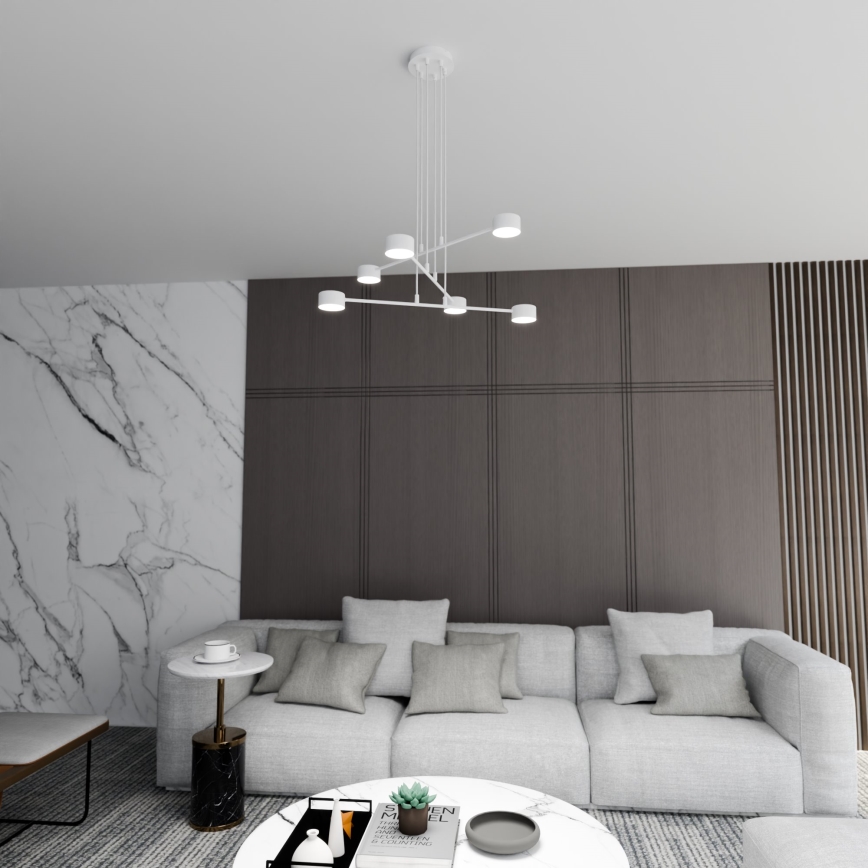 Lámpara colgante MODUS 6xGX53/10W/230V blanco