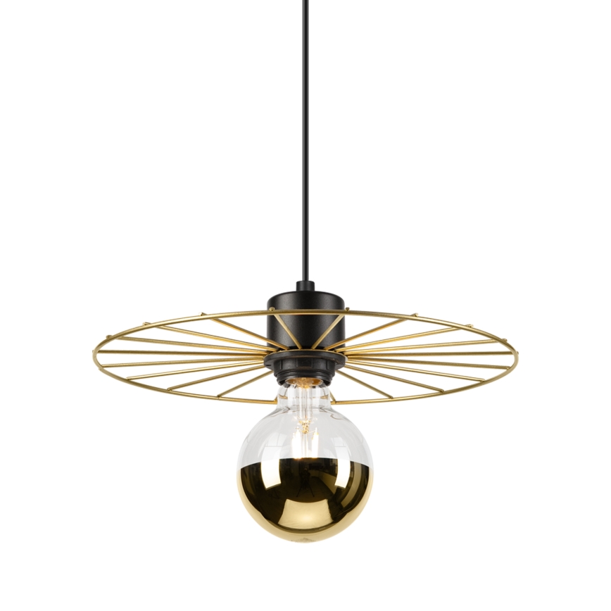 Lámpara colgante MONTANA 1xE27/15W/230V diá. 30 cm dorado/negro