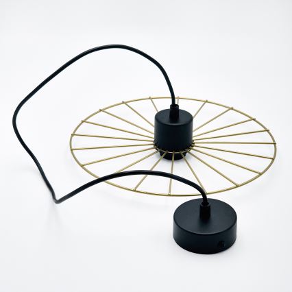 Lámpara colgante MONTANA 1xE27/15W/230V diá. 30 cm dorado/negro