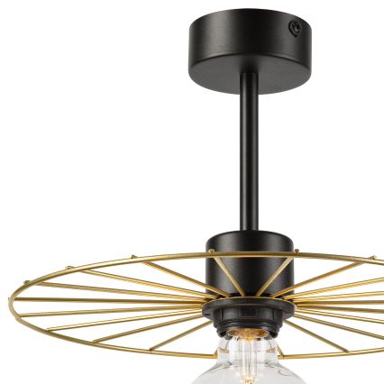 Lámpara colgante MONTANA 1xE27/15W/230V diá. 30 cm dorado/negro