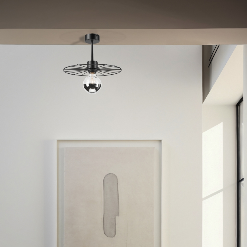 Lámpara colgante MONTANA 1xE27/15W/230V diá. 30 cm negro