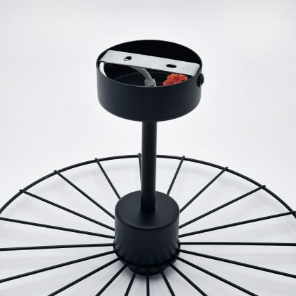 Lámpara colgante MONTANA 1xE27/15W/230V diá. 30 cm negro