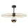Lámpara colgante MONTANA 1xE27/15W/230V diá. 45 cm dorado/negro