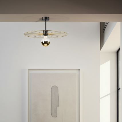 Lámpara colgante MONTANA 1xE27/15W/230V diá. 45 cm dorado/negro