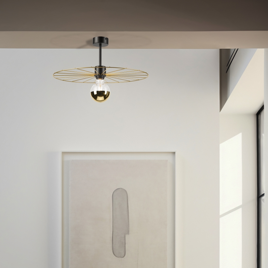 Lámpara colgante MONTANA 1xE27/15W/230V diá. 45 cm dorado/negro