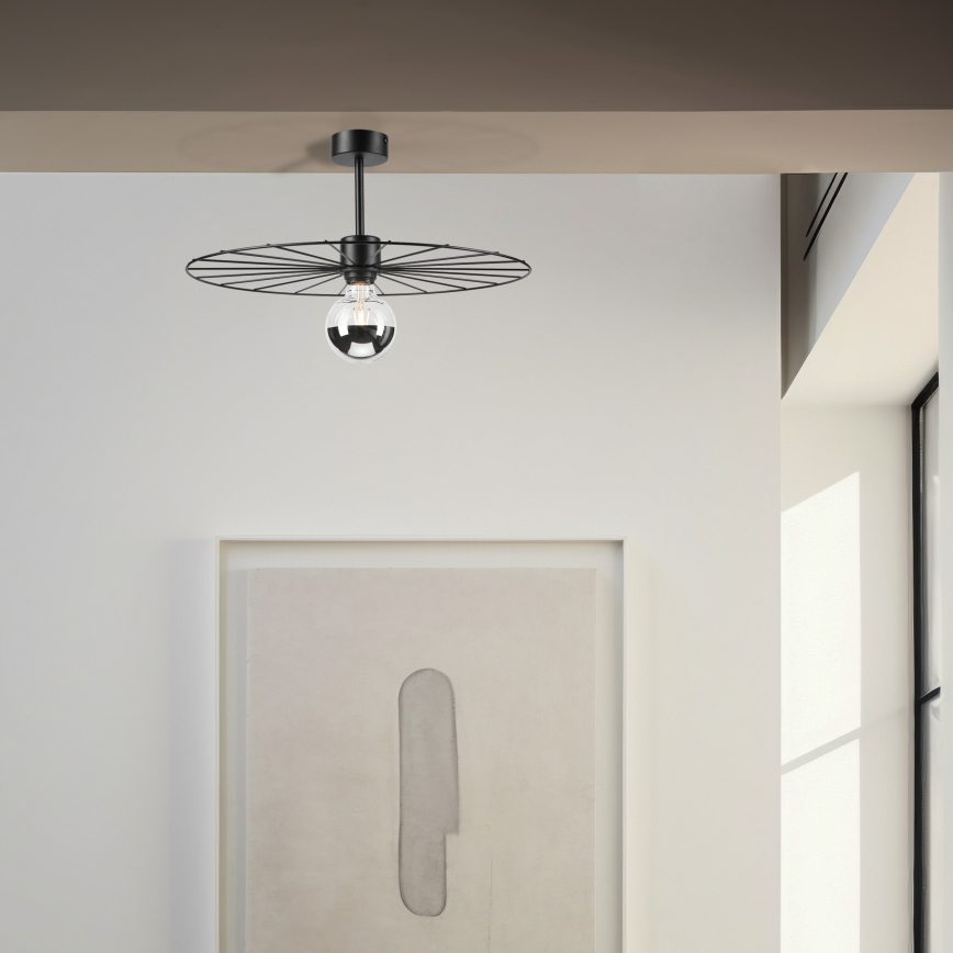 Lámpara colgante MONTANA 1xE27/15W/230V diá. 45 cm negro
