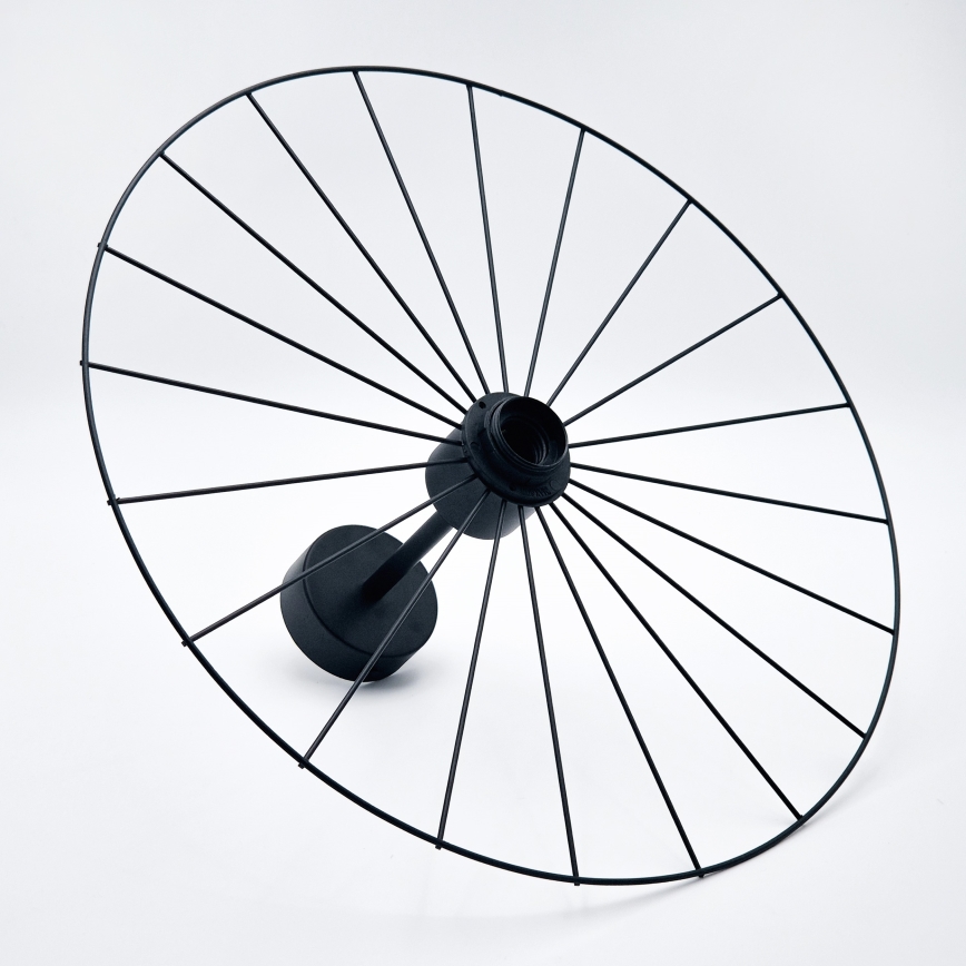Lámpara colgante MONTANA 1xE27/15W/230V diá. 45 cm negro