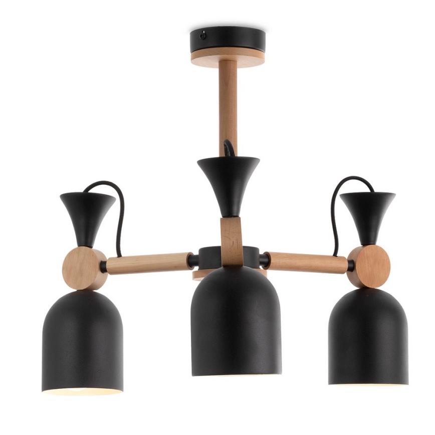 Lámpara colgante MONTE 3xE27/60W/230V