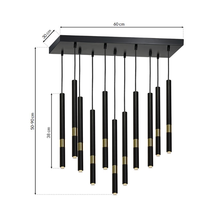 Lámpara colgante MONZA 11xG9/7W/230V