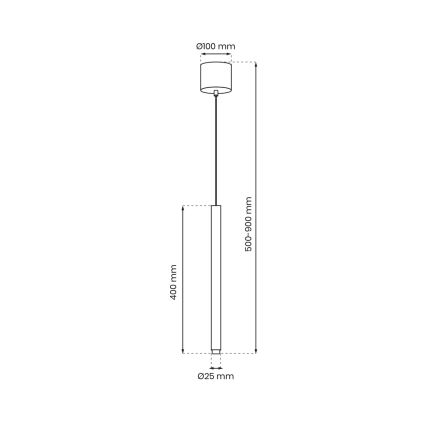 Lámpara colgante MONZA 1xG9/8W/230V dorado