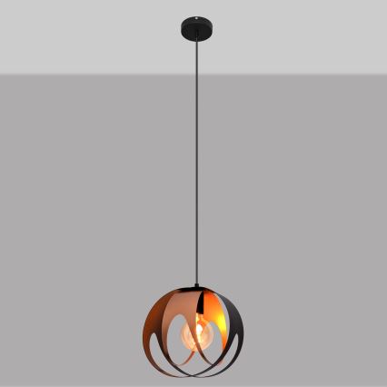 Lámpara colgante MOONLIGHT 1xE27/15W/230V negro/cobre