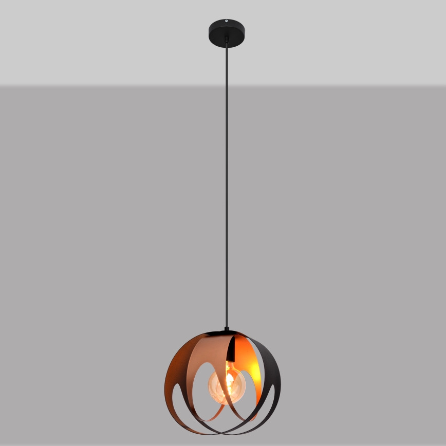 Lámpara colgante MOONLIGHT 1xE27/15W/230V negro/cobre