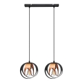 Lámpara colgante MOONLIGHT 2xE27/15W/230V negro/cobre