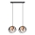 Lámpara colgante MOONLIGHT 2xE27/15W/230V negro/cobre