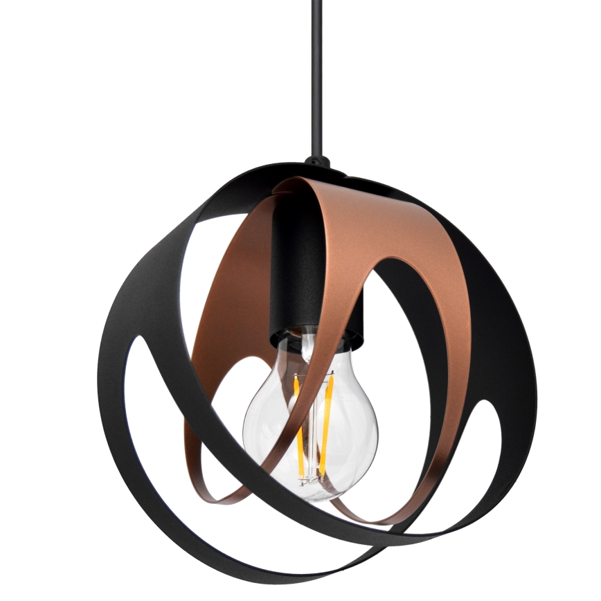 Lámpara colgante MOONLIGHT 2xE27/15W/230V negro/cobre
