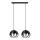 Lámpara colgante MOONLIGHT 2xE27/15W/230V negro