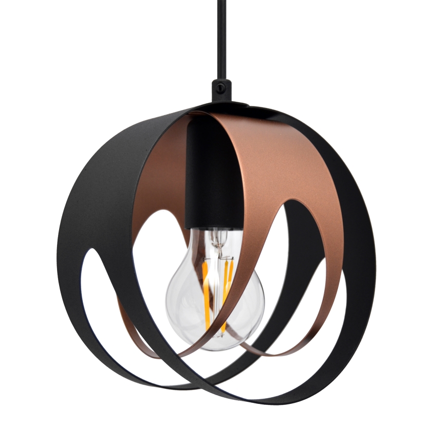 Lámpara colgante MOONLIGHT 3xE27/15W/230V negro/cobre