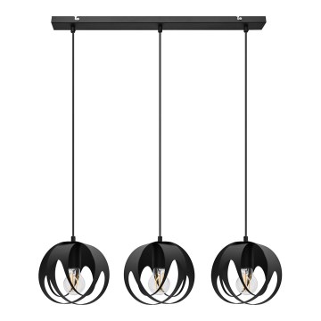 Lámpara colgante MOONLIGHT 3xE27/15W/230V negro