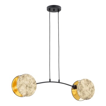 Lámpara colgante MOTIF 2xE14/10W/230V dorado