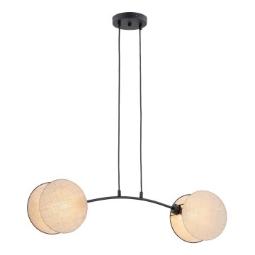 Lámpara colgante MOTIF 2xE27/15W/230V beige