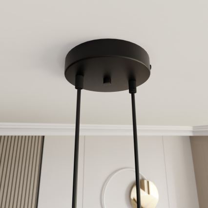 Lámpara colgante MOTIF 2xE27/15W/230V beige