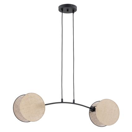 Lámpara colgante MOTIF 2xE27/15W/230V beige