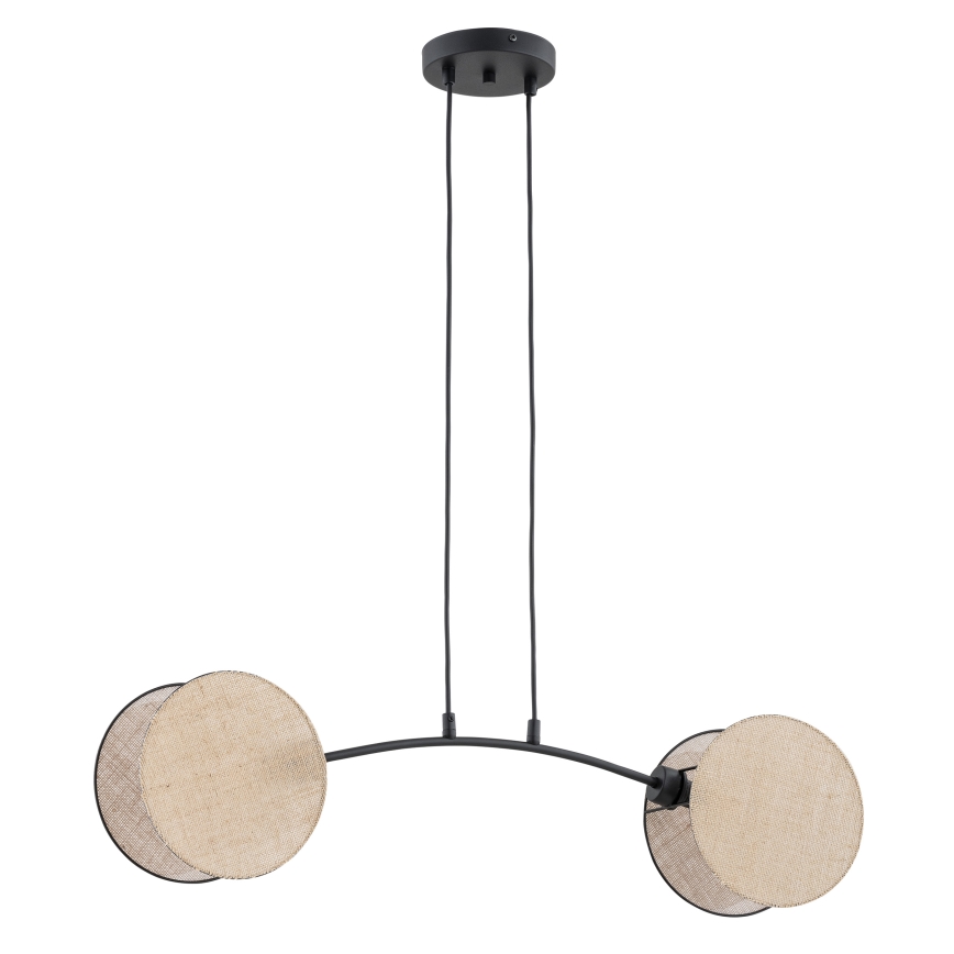 Lámpara colgante MOTIF 2xE27/15W/230V beige