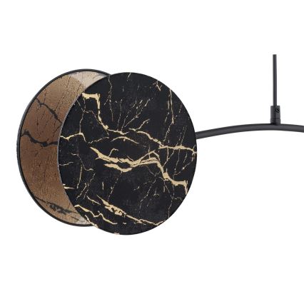 Lámpara colgante MOTIF 2xE27/15W/230V negro/dorado