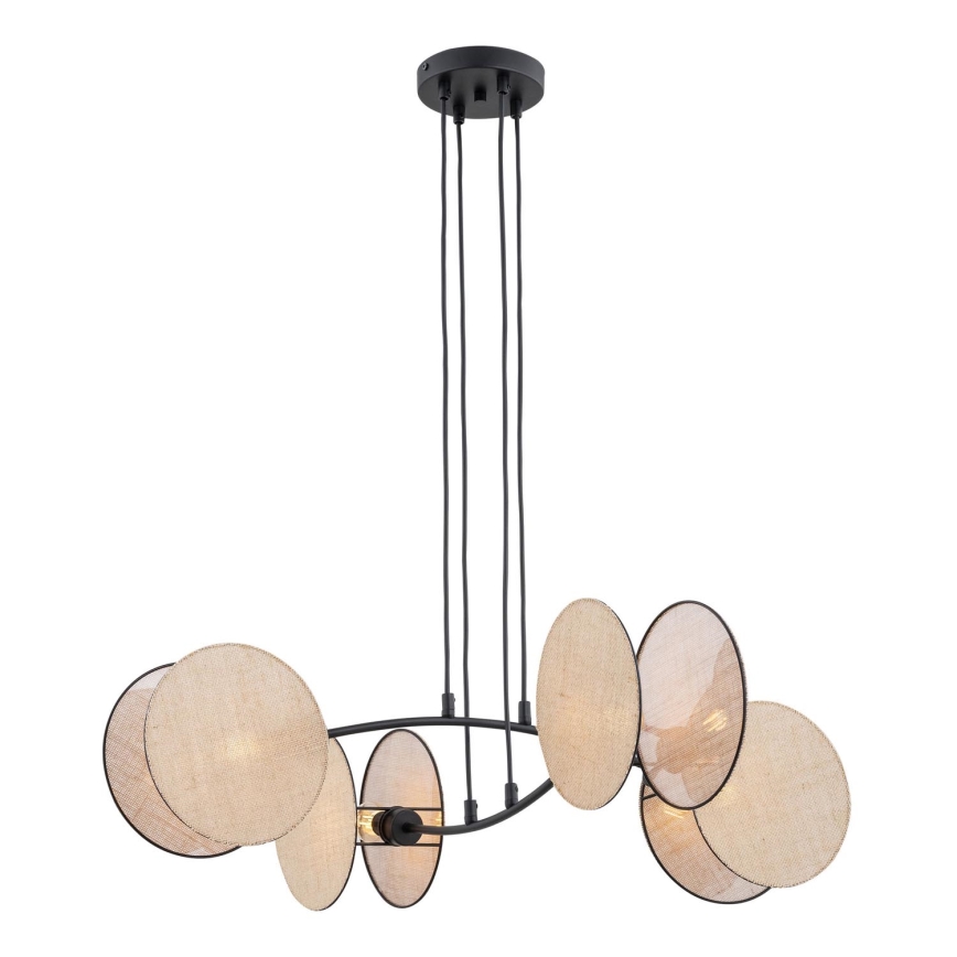 Lámpara colgante MOTIF 4xE14/10W/230V beige