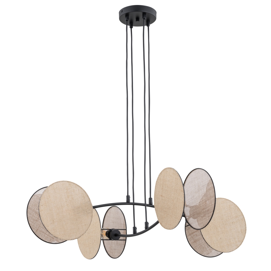 Lámpara colgante MOTIF 4xE14/10W/230V beige