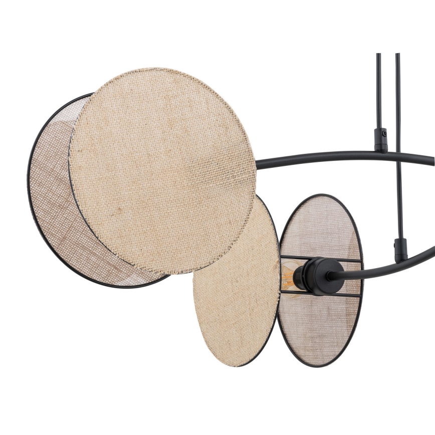 Lámpara colgante MOTIF 4xE14/10W/230V beige