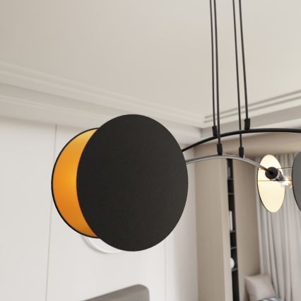 Lámpara colgante MOTIF 4xE14/10W/230V negro