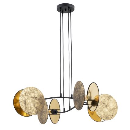 Lámpara colgante MOTIF 4xE27/15W/230V dorado