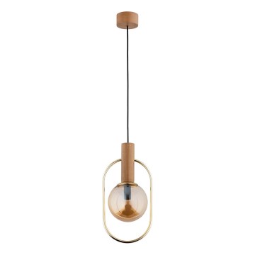 Lámpara colgante MUFI 1xE14/10W/230V dorado/beige