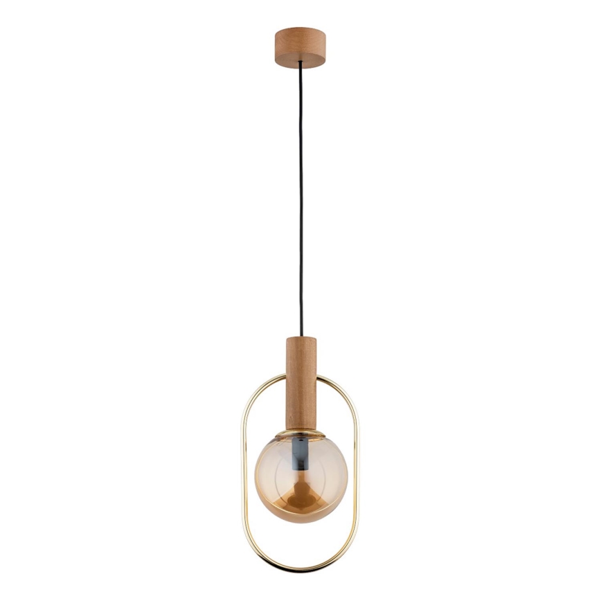 Lámpara colgante MUFI 1xE14/10W/230V dorado/beige