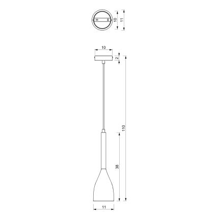 Lámpara colgante MUZA 1xE27/60W/230V