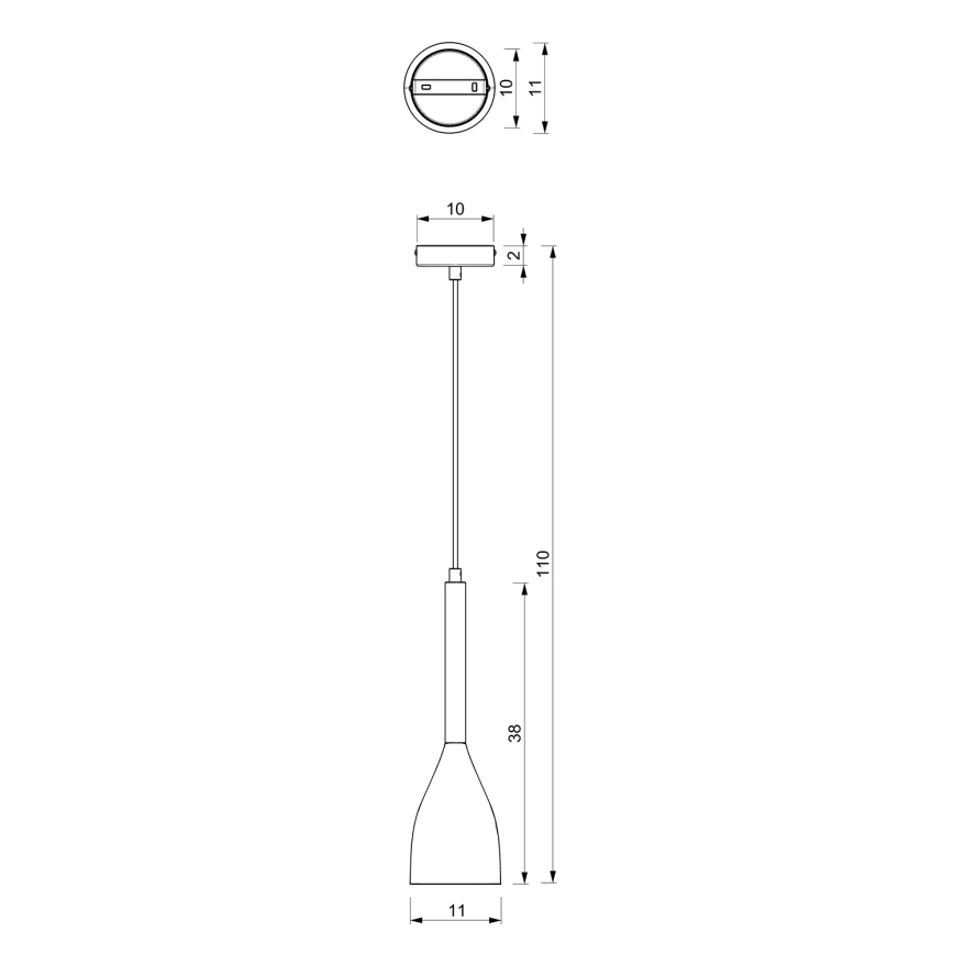 Lámpara colgante MUZA 1xE27/60W/230V