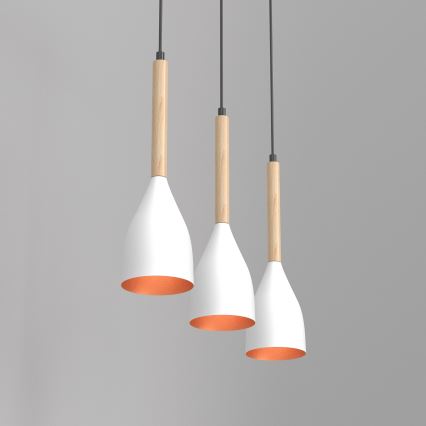 Lámpara colgante MUZA 3xE27/60W/230V