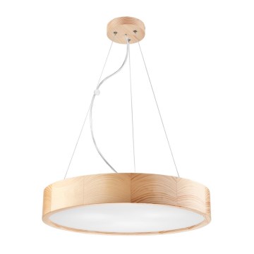 Lámpara colgante NATURAL 3xE27/60W/230V ø 47 cm pino
