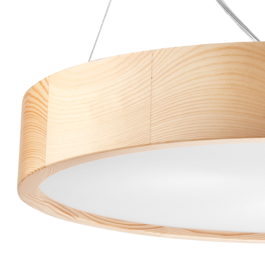 Lámpara colgante NATURAL 3xE27/60W/230V ø 47 cm pino