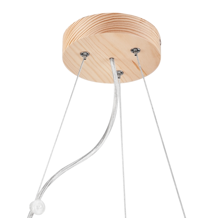 Lámpara colgante NATURAL 3xE27/60W/230V ø 47 cm pino