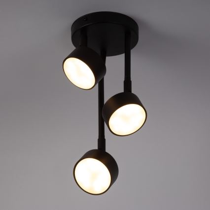 Lámpara colgante NEMO 3xGX53/12W/230V negro