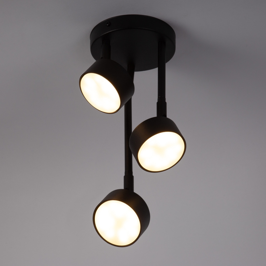 Lámpara colgante NEMO 3xGX53/12W/230V negro